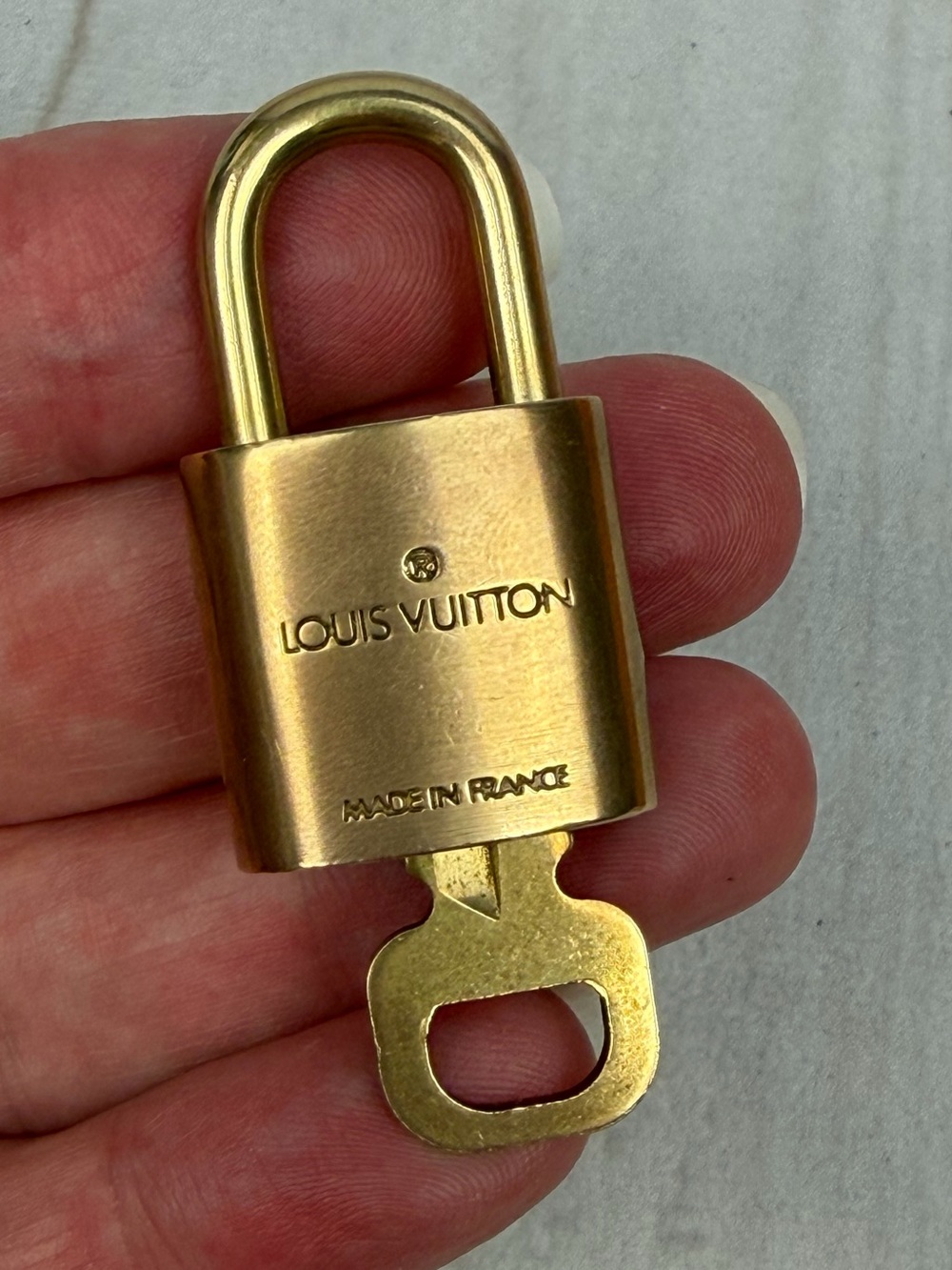 Louis Vuitton Authentic LV Brass Lock and Key #302 Bag Charm Necklace Pendant - Picture 2 of 10